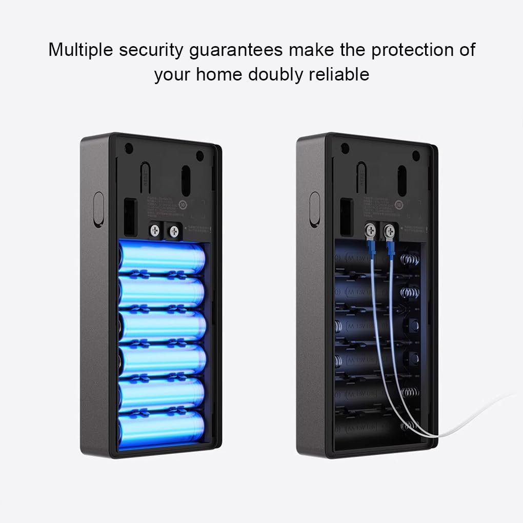 Timbre Inteligente para casa con Wi-Fi de Doble Banda y tecnología de cámara definición Ultras 2K. El Radar Ondas milimétricas Permite más, Negro grisáceo