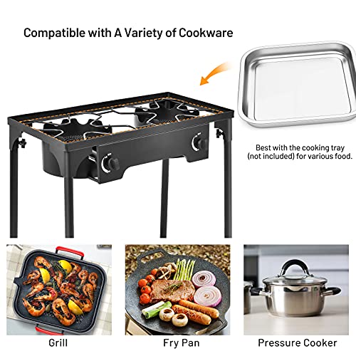 Giantex-Outdoor-Double-Burner-Stove-High-Pressure-2-Burner-Stand-Max-150000-BTU-total-0-20-PSI-Regulator-Detachable-Legs-Portable-Dual-Propane-Grill-Burner-Stove-for-Camping-Picnic-Cookout