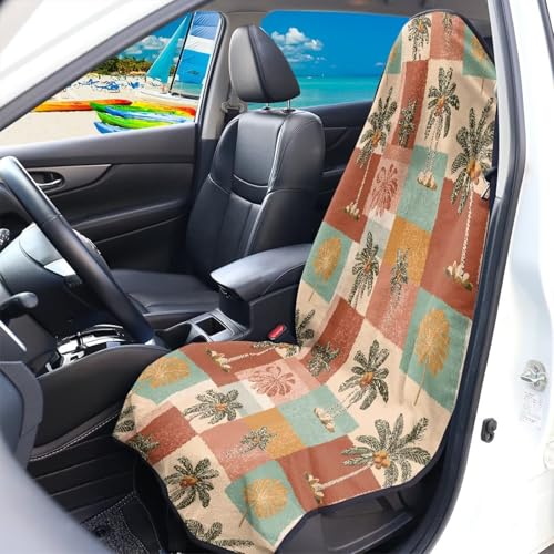 Image of Seat Covers for Cars Protector Front Seats Only,Waterproof Boho Mandala Floral Bucket Towel Seat Covers for Cars, SUV and Trucks,Fashion Car Accessories Easy to Install