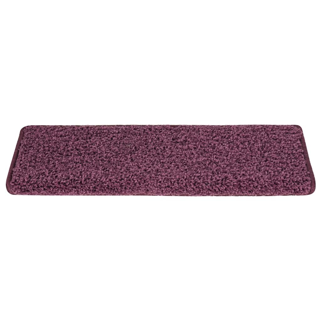 Tappetini per gradini 30 pezzi 65 x 21 cm viola scuro