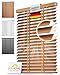 Produktbild Sol Royal Holzjalousie 50 mm Lamellen extra breit  Fensterjalousie 100x180 cm Holzrollo einfache Montage Wand & Decke  Blickschutz Jalousie Fenster & Tür Massivholz Echtholz Rollo Eichenoptik  BE5