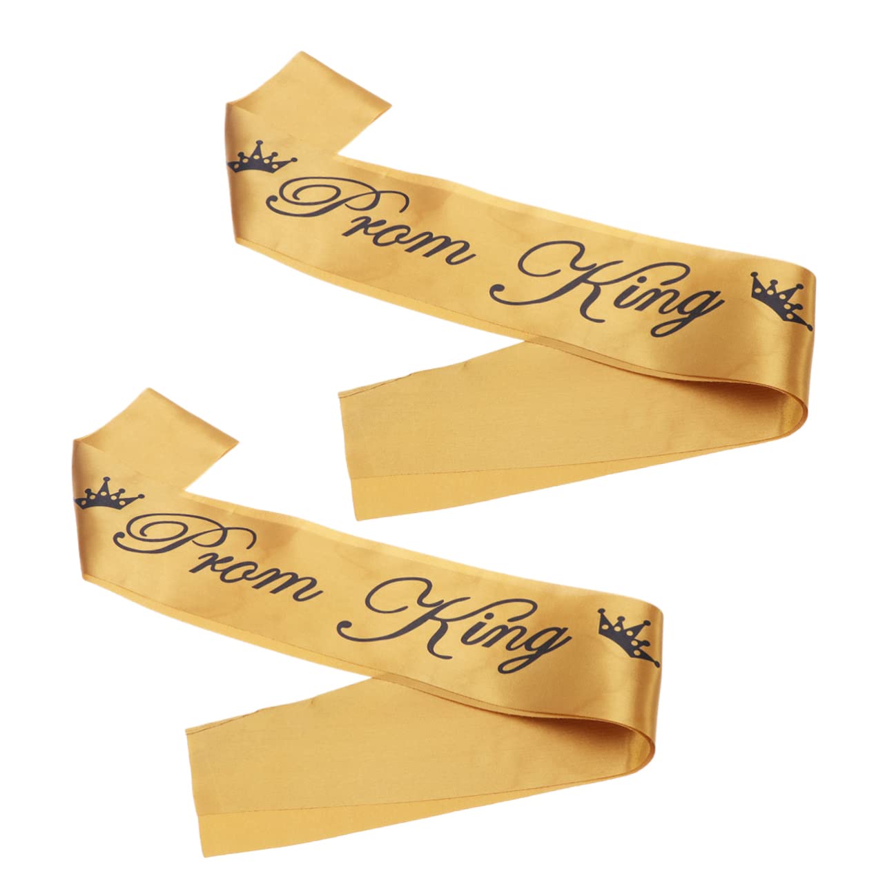 COOLHIYA Ribbon Prom King Shoulder Sash Etiquette Belt for Dance Party Decorations