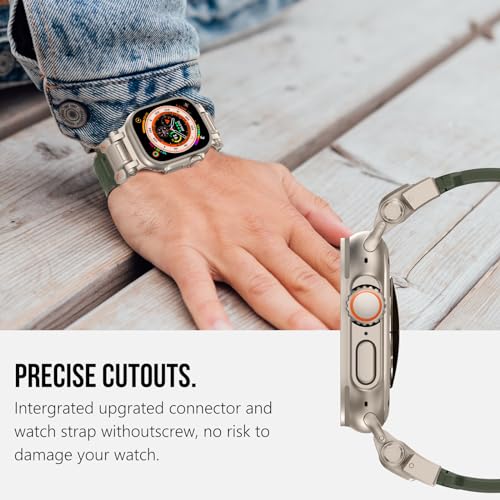Image of KADES Rugged TPU Sport Band for Apple Watch Ultra 3 /2 /1 49mm, Metal Connectors for Apple Watch Series 11 /10 /SE3 46mm Series 9 /8 /SE2 /7 /6 /SE /5 /4 /3 /2 /1 45mm /44mm /42mm
