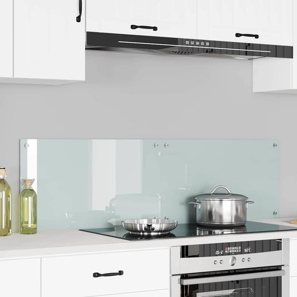 Solivagant Küchenrückwand 2 pcs Weiß 70 x 40 cm Gehärtetes Glas, Küche Esszimmer,Küchenhelfer -utensilien, 12.6 kg-3415518