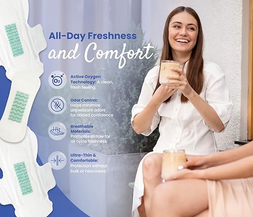 Image of 3-in-1 Feminine Care Kit - Organic Cotton Panty Liners, Day Pads & Overnight Pads - Ultra-Thin with Hydro Gel Core - 72 Count Set - Breathable & Comfortable
