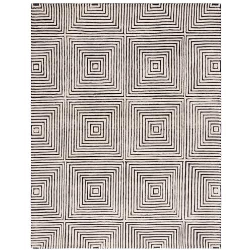 Image of Hand Tufted Wool Carpets Anti Shedding Rug Modern Carpets for Living Room Size 8x10 Feet