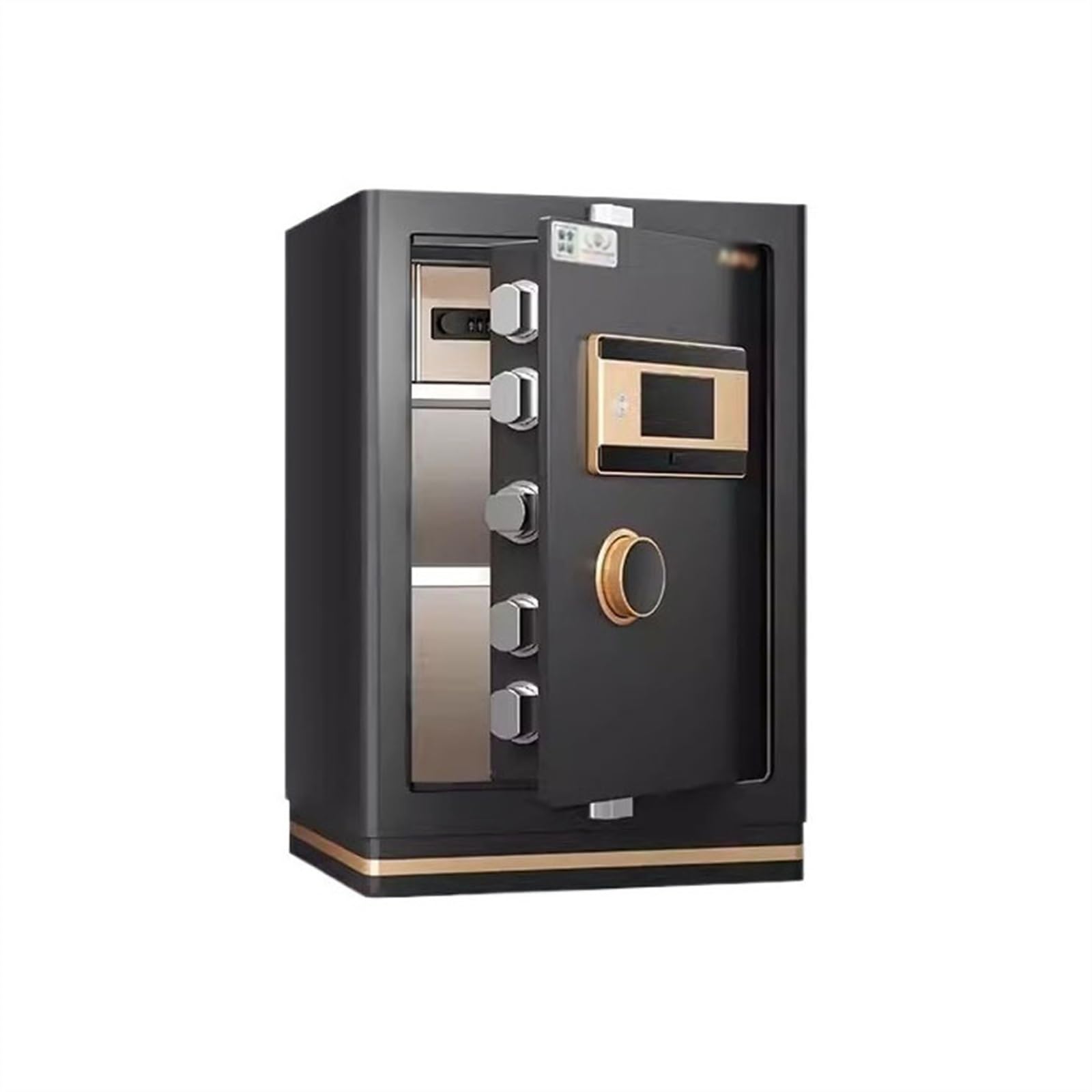HASMI Caja Fuerte Archivador Individual Multifuncional for Oficina, Caja de Seguridad con contraseña y Huella Dactilar, Totalmente de Acero, antirrobo Caja Fuerte de Seguridad