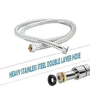 Mawson 1 Meter Flexible 304 Grade Stainless Steel Shower Tube Chrome Finish