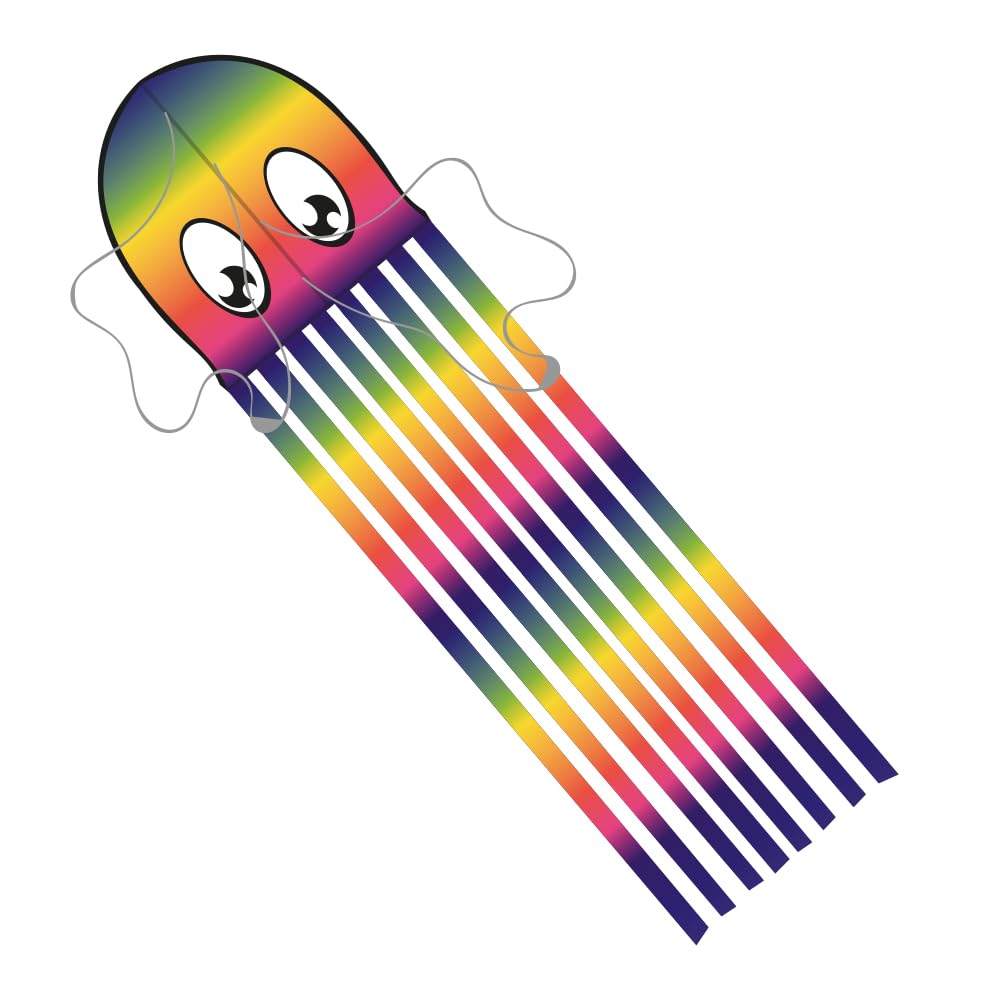 Sport1 Octopus Twister Kite Children Tails Octopus Kite Octopus Kite 48 x 200 cm for Children 6 Years and Up Including Handle and Rope Kites for Beach and Park. Outdoor Games