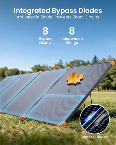 Image of ZOUPW 350W Portable Solar Panel N-Type 16BB for Power Station | 25% High Efficiency Foldable Solar Panel for Jackery /EcoFlow Delta /Anker /Bluetti,IP68 Waterproof for Camping RV Power Backup
