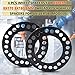 4pcs Black Forged 8x6.5 8x165.1 8x170 8x180 Flat Wheel Spacers 8mm (0.31inch) 125mm Hub Bore Replacement for F250/F350 Super Duty, Silverado 1500/2500/3500 HD, Sierra 1500/2500/3500 HD and More