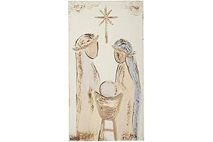 2021 Raz Imports Oh Holy Night 26in Wood Block Wall Art