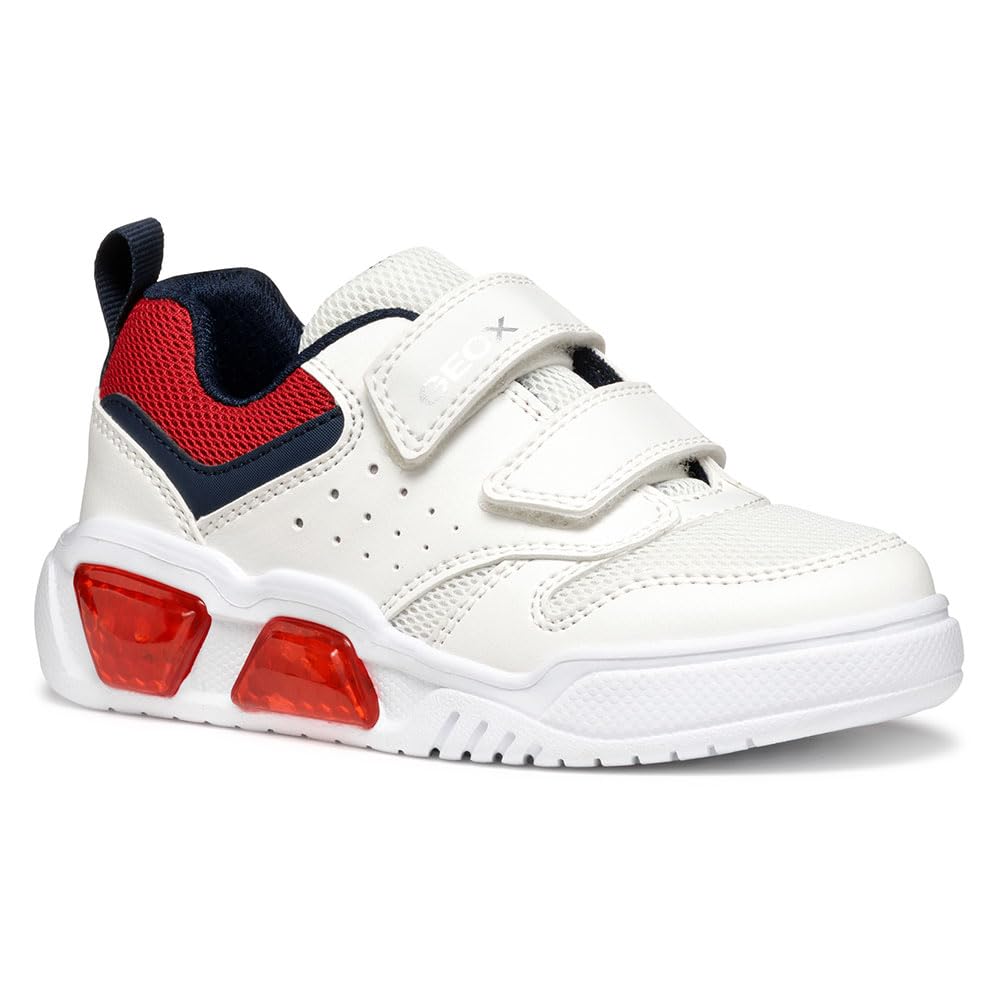 Geox Boys White Kids Sneakers, 32 Eu, Illuminus A Trainers