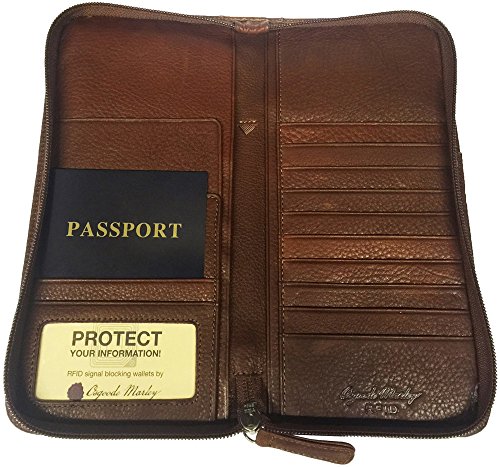 RFID Zipper Travel Organizer Brandy
