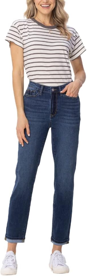 Judy Blue Cool Denim Sustainable Cuffed Boyfriend