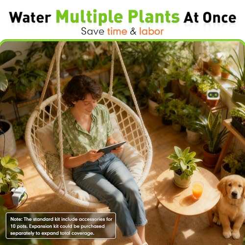 RAINPOINT Easy-Setup Automatic Plant Waterer Indoor for Pot Plant Adjustable Water Output,Battery Powered Outdoor IP54 Waterproof Drip Irrigation System Device Kit Beginner-Friendly Water 10-15 Plants by RAINPOINT - Image 6