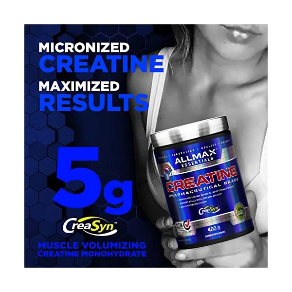 ALLMAX Nutrition - Creatine Monohydrate, Micronized Creatine Powder for Strength and Muscle Recovery, Gluten Free & Fast Absorbing, 100g - Image 4