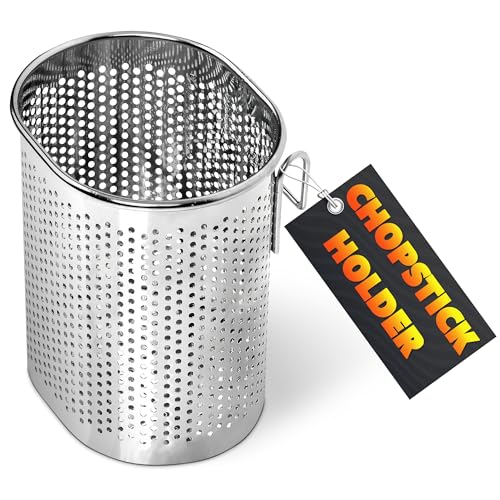 Chopstick Dishwasher Basket 3.5x2.7x3.9 Stainless Steel Chopstick Holder for Dishwasher with Hooks Oval Design Rust-Resistant Perforated Utensil Caddy for Straws Teaspoons & Small Kitchen Tools