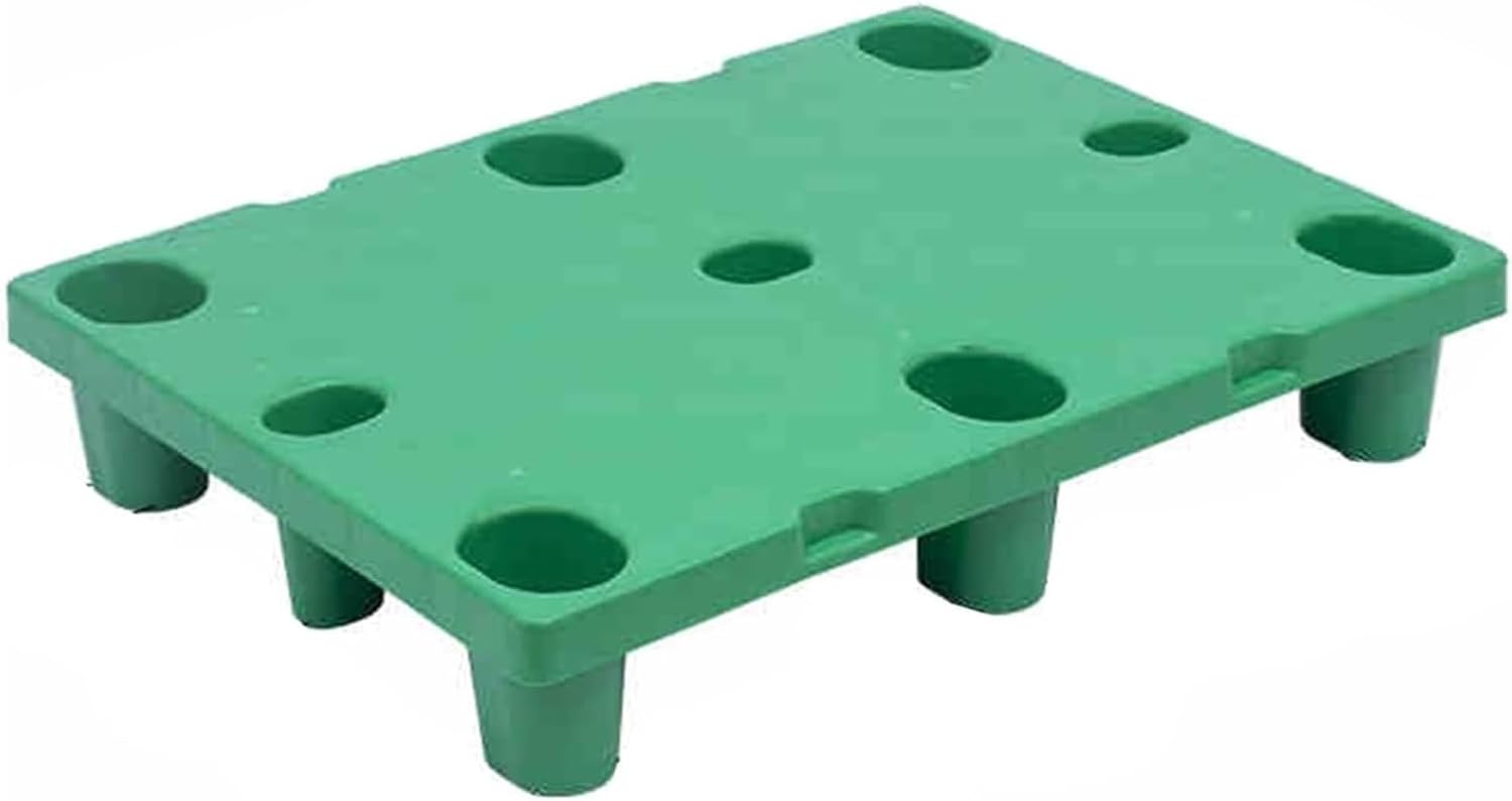 Plastic Pallets, Floor Pallets Industrial Storage Platform HDPE Material, Stackable Waterproof Storage Pad for Logistics and Warehousing(Green,80x60cm/31x24in)