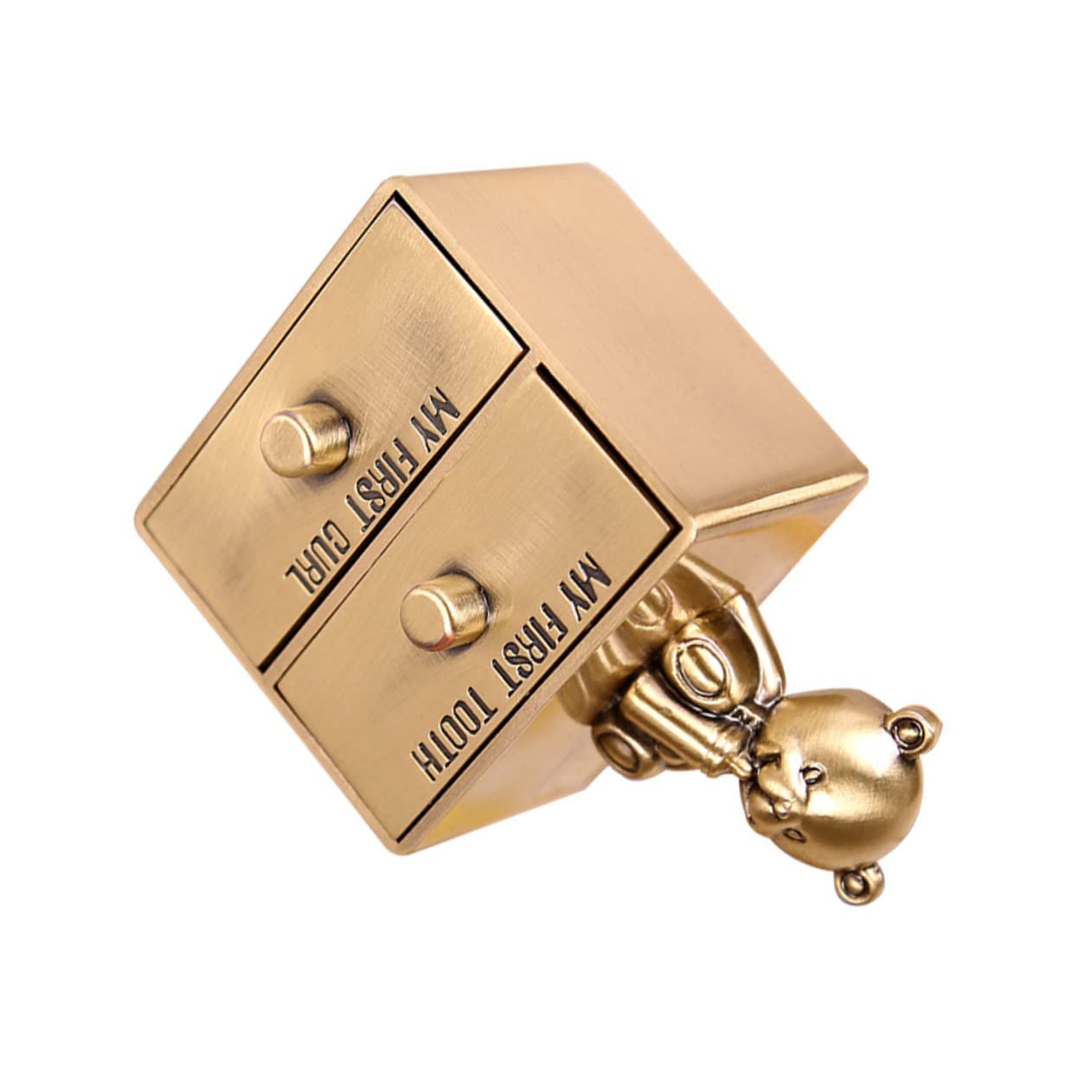 IWOWHERO Tooth Keepsake Box with Animal Patterns Lightweight Storage for First Tooth and Curl present for Showers and Birthdays Chic Design for Cherished Memories