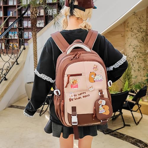 Sac à dos capybara léger fini le mal de dos pour l'école des filles