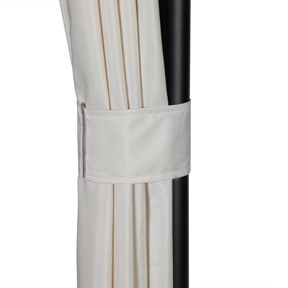 BAKAJI Tonnelle de jardin 3 x 4 m Beige en métal robuste avec rideaux, fermeture éclair, idéale pour l'extérieur, bâche imperméable, structure tubulaire en fer, design élégant et moderne (3x4 mètres)