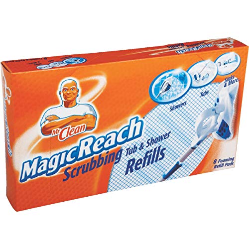 Mr Clean Magic Reach Mop Scrubbing Tub & Shower Refill Pad 1 Box of 8