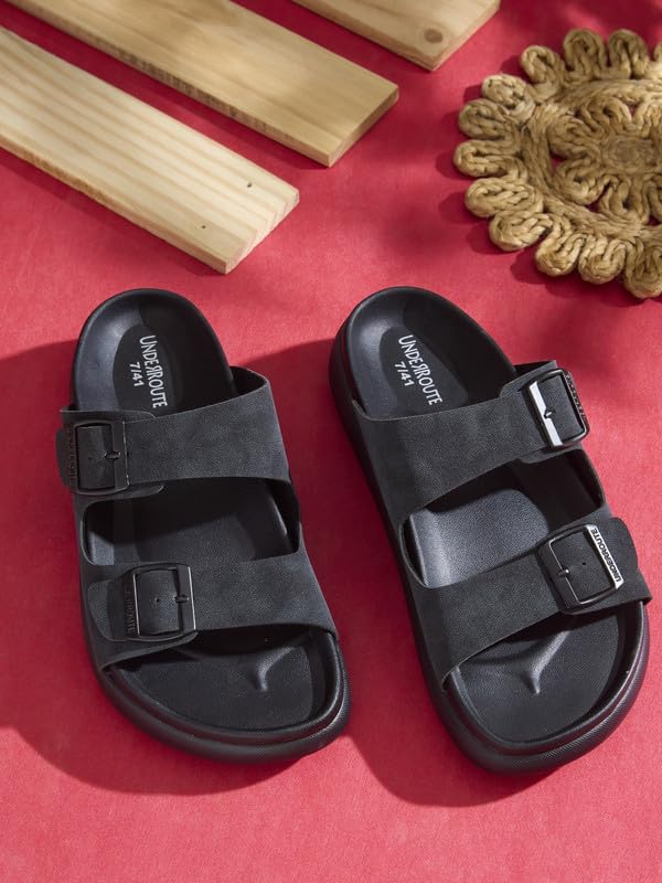 Image of UNDERROUTE mens Underroute Urgh 03 Stylish Durable Soft Footbed Synthetic Casual Sandals for Men Sandal