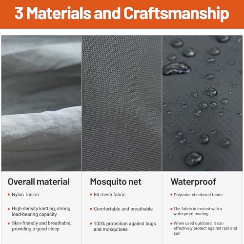 Himalaya Camping Hammock with Rain Fly Tarp & Mosquito Net, Portable Camping Hammock for Adults, Waterproof, Lightweight, Backpacking, Travel & Survival, Outdoor & Indoor Yard - Image 6