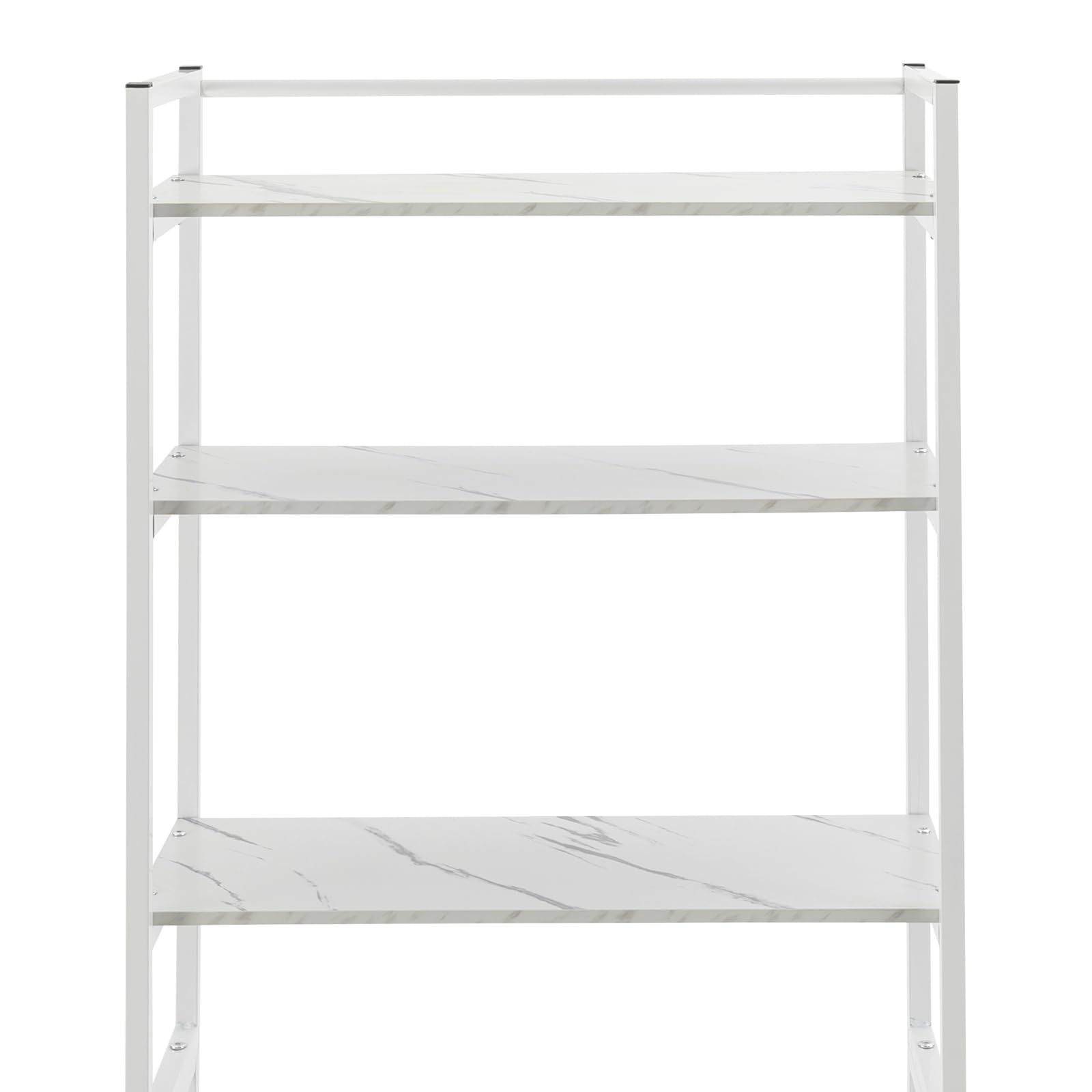 Mensola Da Appoggio Per Bagno Mensola Per Scaletta Lavatrice In Legno Effetto Marmo Bianco E Metallo 155x64x25 Cm 040008694 85373411