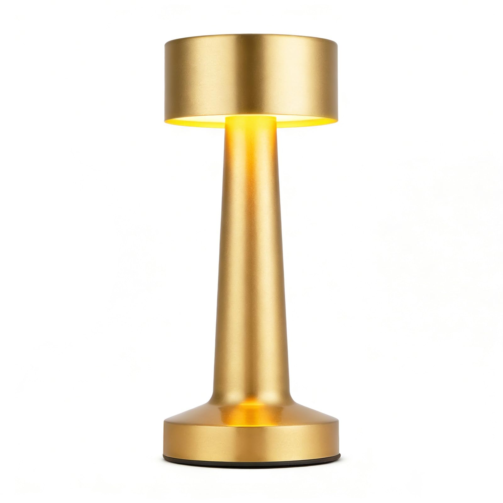 Condition photo showing New/Like New for hpufkot portable led table lamp, 3-levels brightnessmetal desk lamp,3 color touch control rechargeablelamp, ideal bedside lamp for nightstand, bedroom,living room (light golden)