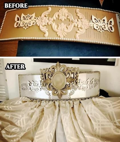 Image of 12PCS Molding For Wall Designs, Wooden Panels For Wall Decor, Strong Carved Moulding Applique Exquisited Polished Furniture Unpainted Mouldings Decal Smooth Surface Wooden Carved Applique for Decoration