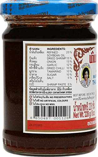 Mae Pranom Thai Chili Paste 8oz. (M) Thai Food Cooking Product of Thailand
