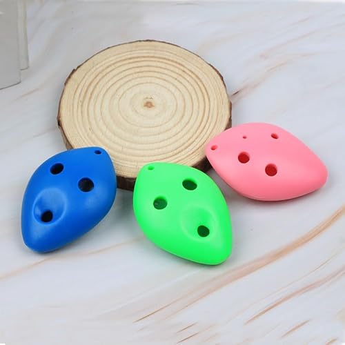 Opexicos MX0293 3Pcs 6 Holes Ocarina Soprano C Key Abs Plastic Handmade Musical Instruments Gift Blue Pink Green thumb #1