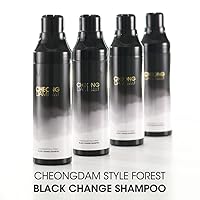 Vista 7 de [Korean dye shampoo] CHEONGDAM STYLE FOREST BLACK CHANGE SHAMPOO, Semi Permanent Hair Color Darkening Grey Hair Dye Coverage Volume, Peptide