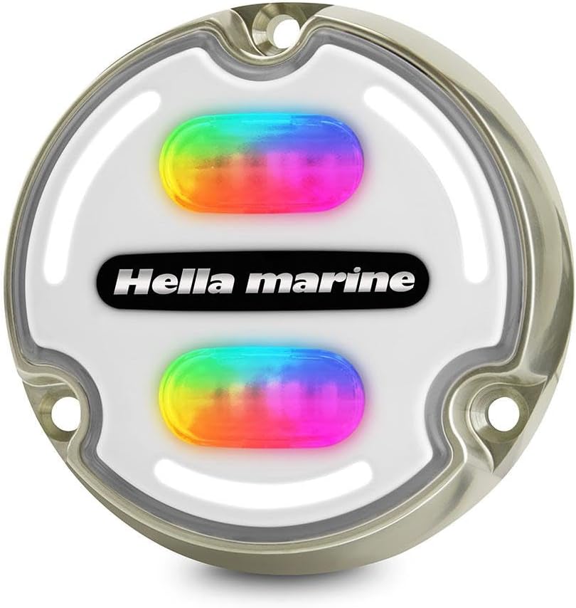 Hella Marine Apelo A2 RGB Underwater Light - 3000 Lumens - Bronze Housing - White Lens w/Edge Light