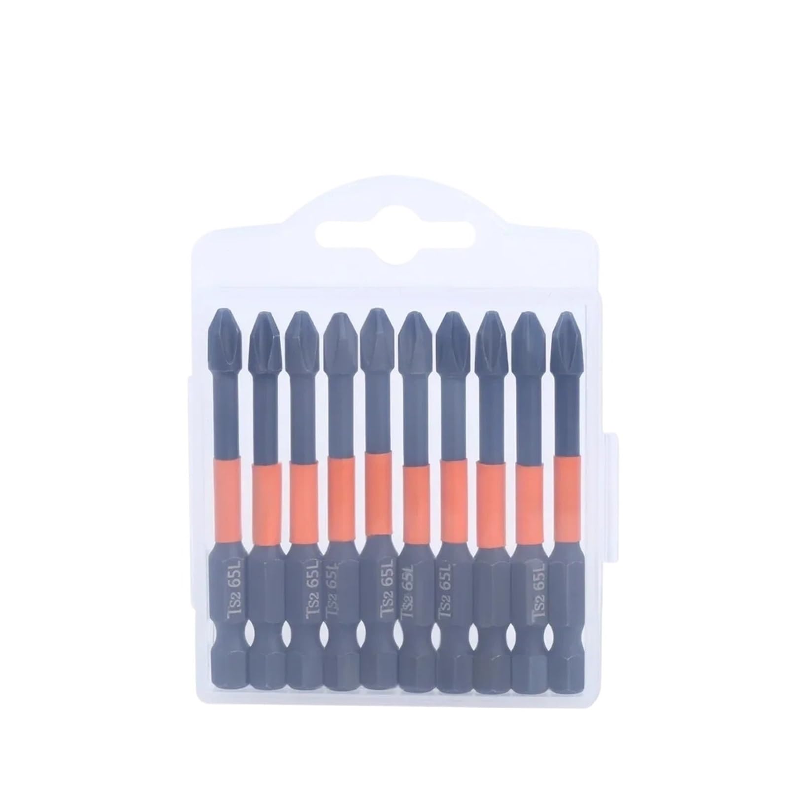 Uayplmbi 10Pcs 65Mm 25/50/65/70/90Mm Ph2 Cross Screwdriver Set With Case Batch Head Impact Drill Bit Alloy Steel