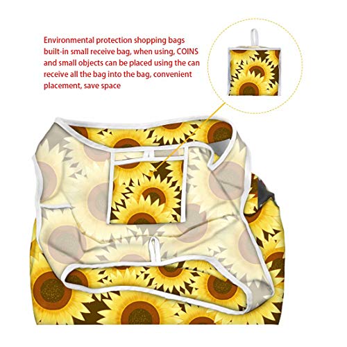 chaqlin Large Capacity Umweltfreundliche Einkaufstasche Dackel Blumenmuster Faltbare Wiederverwendbare Einkaufstüten Outdoor Camping Picknick Lunchbeutel Lebensmittel Aufbewahrungsbeutel