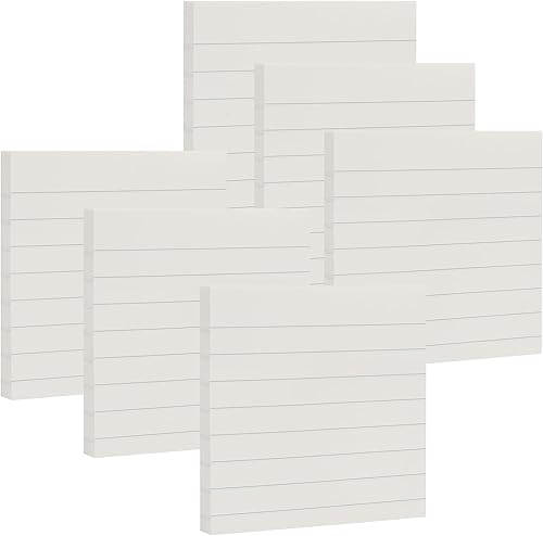 NatureTouch Sticky Notes - Paquete de 6 notas adhesivas autoadhesivas de 3 x 3 pulgadas en papel de protección ocular, múltiples diseños de blocs de