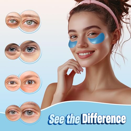 Image of NAZANO Under Eye Patches - 60 Pack Eye Masks | for Puffy Eyes, Dark Circles, Bags & Wrinkles with Collagen & Hyaluronic Acid - Eye Care Pads for Daily Skincare (Blue)