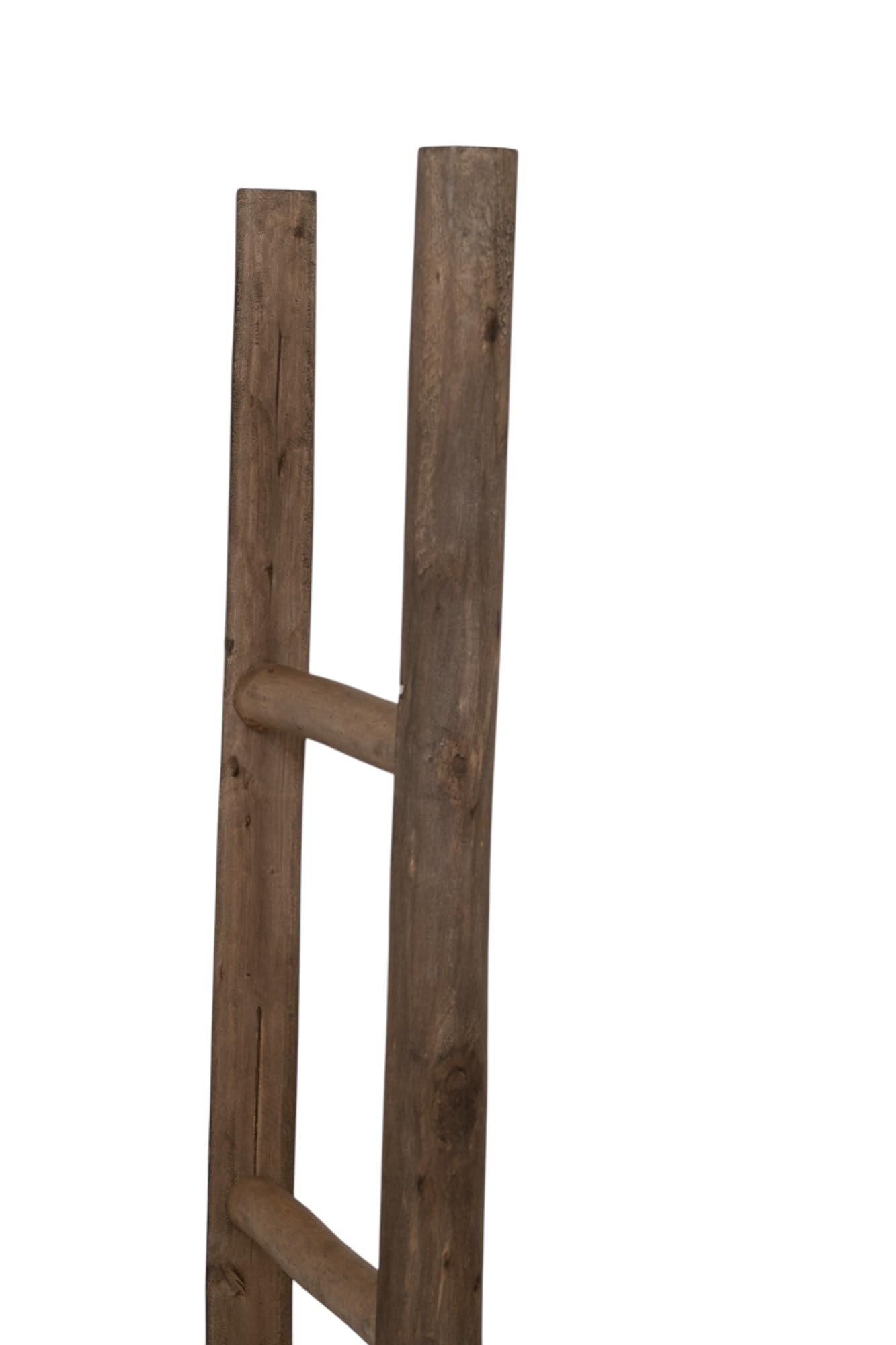 Biscottini Escalier porte-serviettes de bain 39 x 7 x 132 - Escalier décoratif en bois - Escalier en bois - Escalier porte-serviettes - Porte-serviettes mural en métal, Bambu