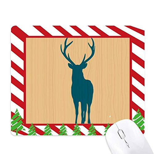Tapis de souris deer animal bleu grain du bois anti fatigue pour bureau
