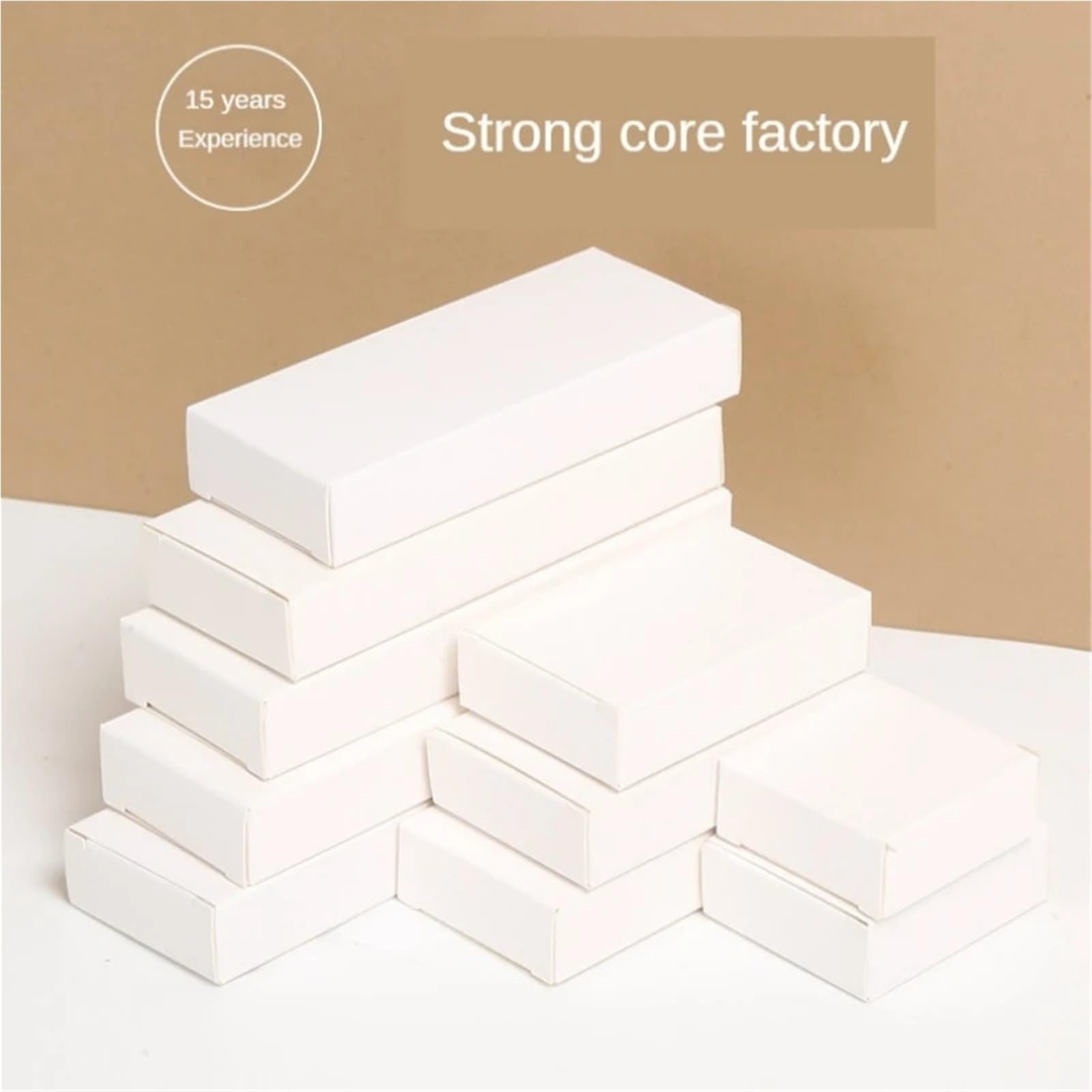 Packung Kraftpapier-Lippenstiftetuis 50 Stück kleine weiße Kartons | Quadratische Aufbewahrungskartenbox(H 5 cm,L4xW4cm)