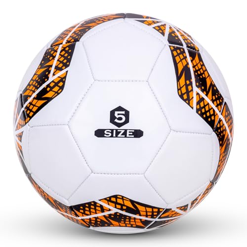 Image of Vector X 32 Panel PVC Machine Stitched Indoor /Outdoor Practice, Training and Match Soccer Football + Free Air Needle with Butyl Bladder Ball, Size 5, Suitable for Kids, Men, Youth Adults 15+ Years