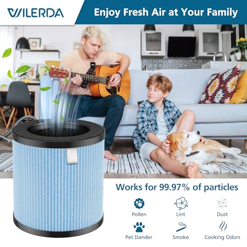 Image of MJ002H Replacement Filter Compatible with POMORON MJ002H Air Purifiers,HEPA Filter, Activated Carbon, High Performance 4-Layer Filter, Compared Part #MJ002H-RF, 2 Pack
