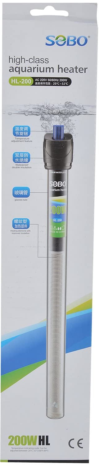 Sobo High Class Aquarium Glass Heater, [ Central Fish Aquarium ] (HL-200-200Watts) (B0BMX6BK12) Amazon Price History, Amazon Price Tracker