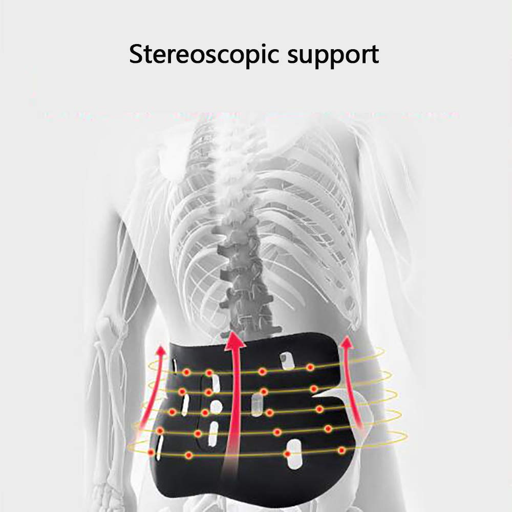 Faja Lumbar Fitness, cinturón de Cintura con calefacción eléctrica, para Hernia de Disco, ciática, escoliosis, estenosis espinal, con Almohadilla Lumbar extraíble,L