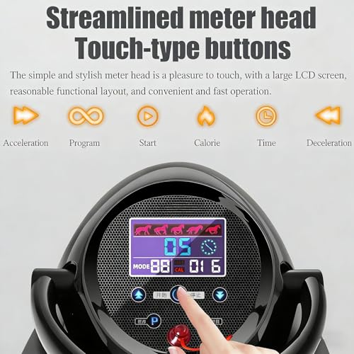 Máquina eléctrica de equitación simulada 3D para interior, máquina de ejercicios abdominales y de fitness con vibración de 20 velocidades y pantalla LCD táctil, para gimnasio y entrenamiento en interiores miniatura 3