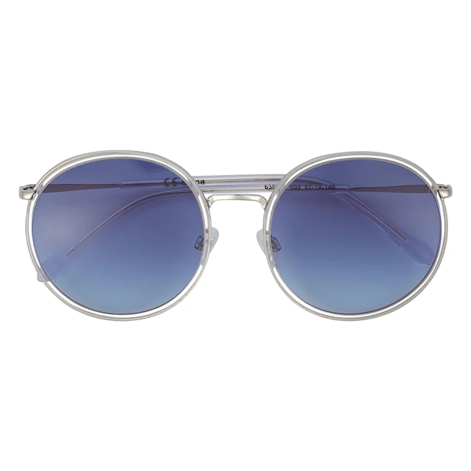 Occhiali da sole rotondi in acetato da donna, con rivestimento UV400