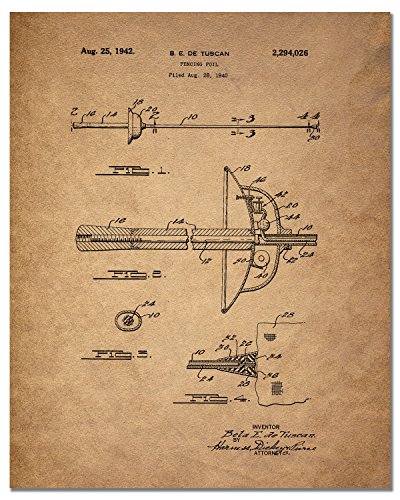 Fencing Patent Prints - Set of 4 (8 inches x 10 inches) Photos - Thumbnail 2